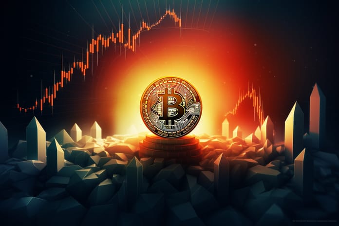 bitcoin graf obchodování trading