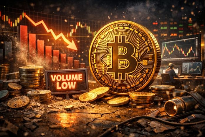 bitcoin, objemy, btc, trh