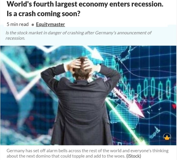 Německo vstupuje do recese,