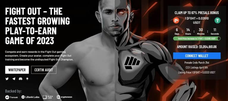Bojové sporty Webu 3.0 se stanou mega trendem a Fight Out je vstupním bodem – doposud se vybralo 5 milionů dolarů