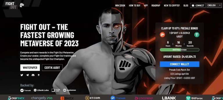 Fight Out představuje doporučovací program s odměnou 5 % – projekt v předprodeji vybral již přes 4,4 mil. dolarů
