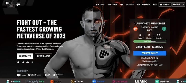 Fight Out představuje doporučovací program s odměnou 5 % – projekt v předprodeji vybral již přes 4,4 mil. dolarů