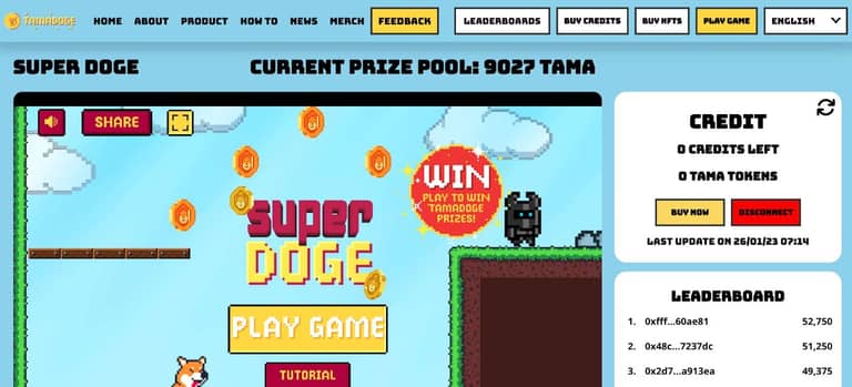 Tamadoge uvádí na trh Super Doge – první arkádovou hru, která nabídne P2E
