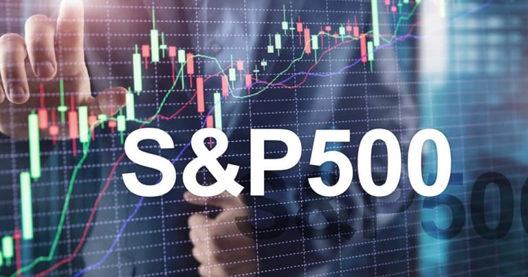 s&p500 graf červena zelena