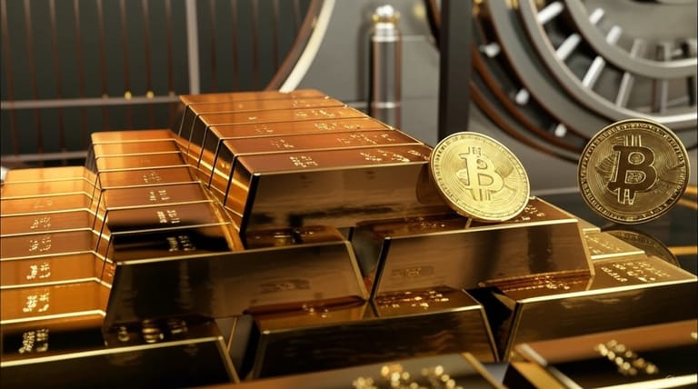 Bitcoin padá pod 77 000 USD. Poptávka po Fyzickém zlatě prudce roste
