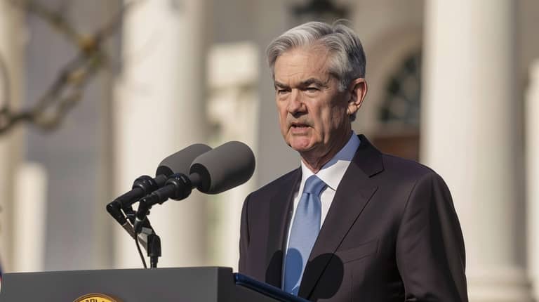 Jerome Powell fed usa sazby proslov tiskova konference