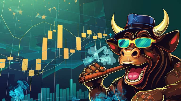 bitcoin btc graf kurz cena růst býk býčí trend