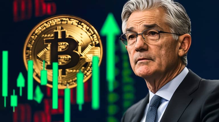 Jerome Powell Fed bitcoin btc růst