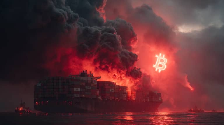 btc bitcoin Hormuz utok USA Iran valka Midjourney nahledovy obrazek