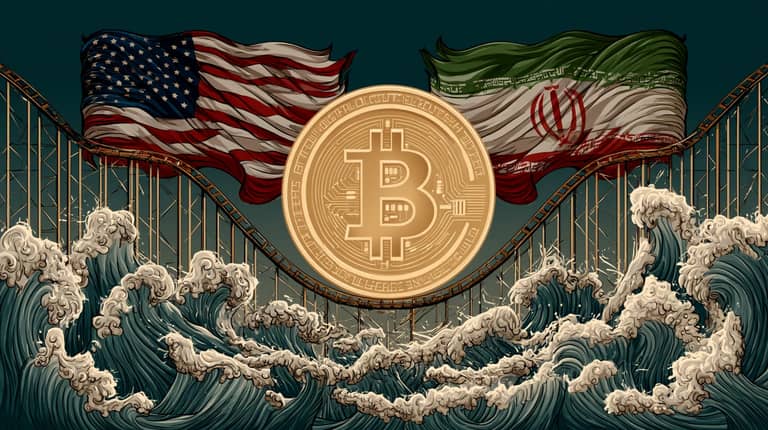 btc bitcoin usa iran volatilita inflace Midjourney nahledovy obrazek