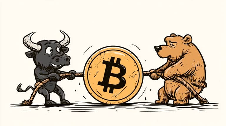 btc bitcoin bear bull strike usd options expiry deribit midjourney nahledovy obrazek