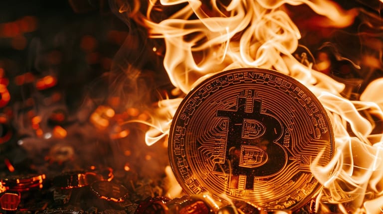 bitcoin penize pokles propad likvidace ohen