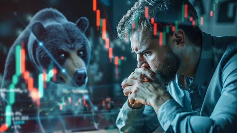 obchodník trader medvěd bear market