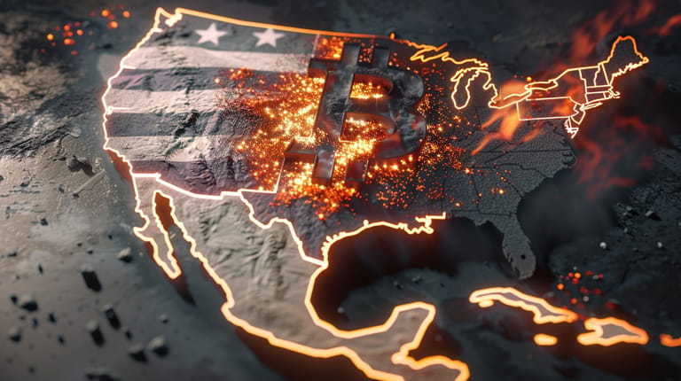 bitcoin btc usa fondy ETF burza pokles mapa