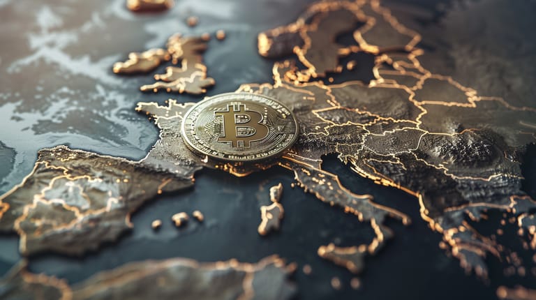 bitcoin btc mapa Evropa regulace