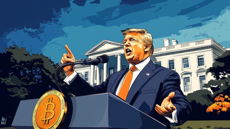 Donald Trump kryptoměny platforma USA Spojené státy prezident kandidát