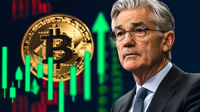 Jerome Powell Fed bitcoin btc růst