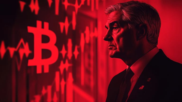 bitcoin btc Jerome Powell sazba fed midjourney