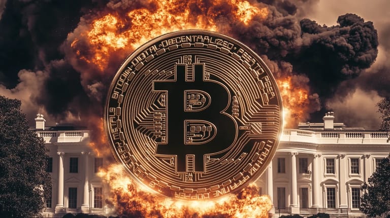 bitcoin btc vývoj White house USA midjourney