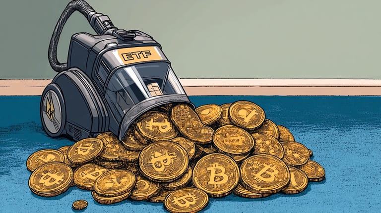bitcoin btc ETF aktiva zdroje USA midjourney