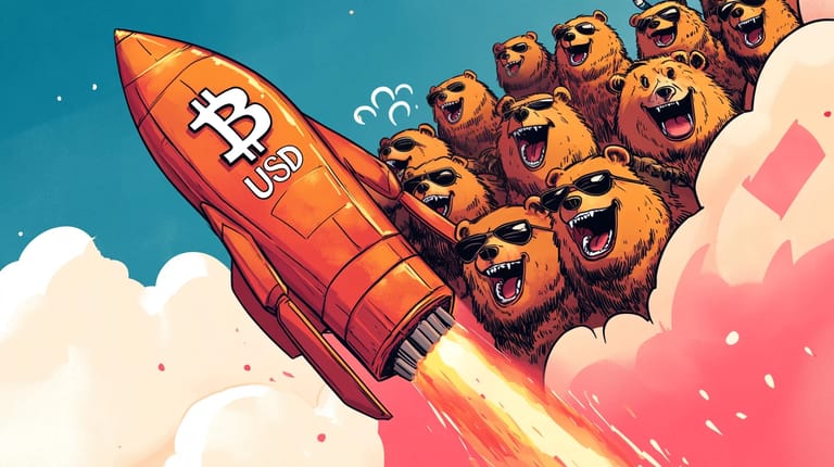 bitcoin btc raketa past medvědi midjourney