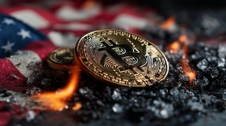 bitcoin btc pokldes usa vlajka propad cla midjourney