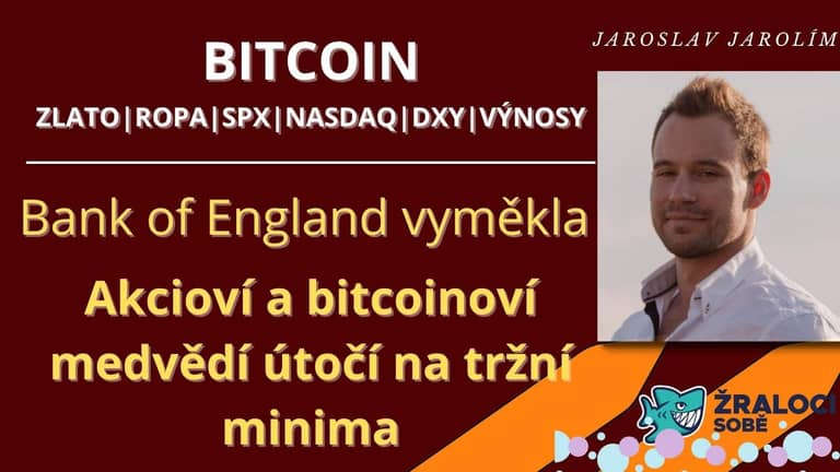 Bitcoin live stream – Akcioví a bitcoinoví medvědí útočí na tržní minima – BOE vyměkla