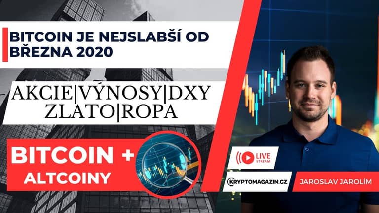 🔴Bitcoin je nejslabší od března 2020, čeká nás od současných cen spíše odraz nahoru?