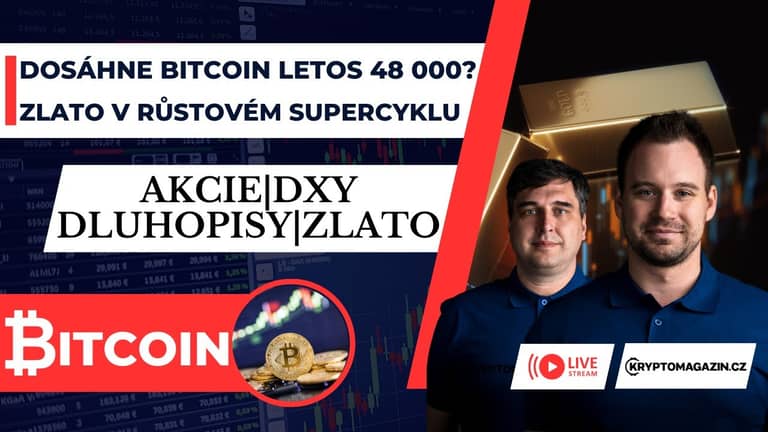 🔴Dosáhne bitcoin letos 48 000 dolarů? | Zlato v růstovém supercyklu