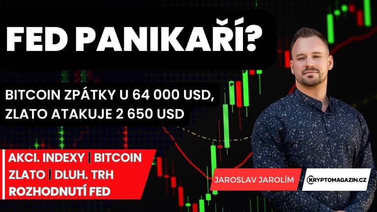 ⚠️ Je pokles sazeb o 0,5 bodu pro trhy důvod k obavám? | Bitcoin zpátky u 64 000, zlato u 2 650 USD
