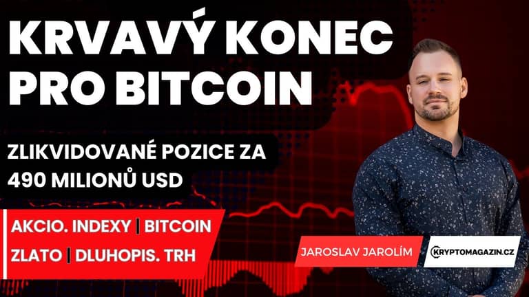 ⛔Krvavý konec pro bitcoin: Zlikvidované pozice za 490 milionů USD