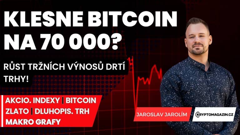 ⛔📉Klesne bitcoin na 70 000 USD?: Růst tržních výnosů drtí trhy!