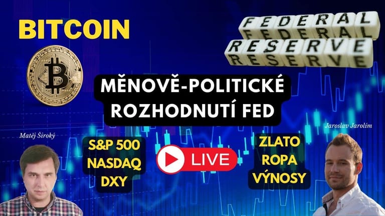 Bitcoin live stream – Diskuze k měnově-politickému rozhodnutí Fed
