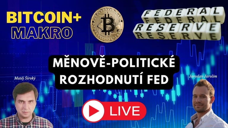 🔴Bitcoin live stream – Měnově-politické rozhodnutí Fed | Diskuze k bankovní krizi💡