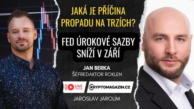 🔴Jaká je příčina propadu na trzích? | Fed sníží úrokové sazby v září | Host: Jan Berka