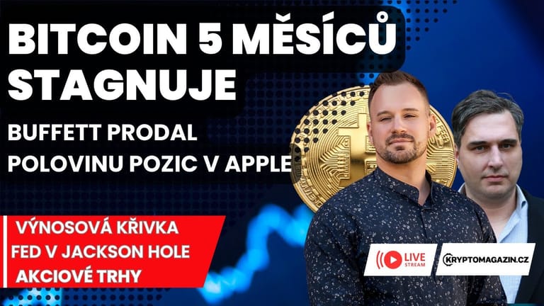 🔴Bitcoin pět měsíců stagnuje | Warren Buffett prodal polovinu pozic v Apple | Makro ukazatele a akcie