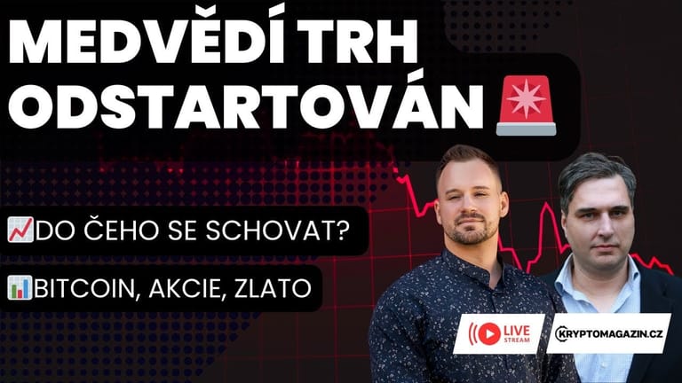 🔴🚨Medvědí trh odstartován: 📈Do čeho se schovat? 📊Bitcoin, akcie, zlato