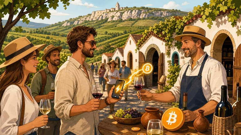 bitcoin víno lightning dalle