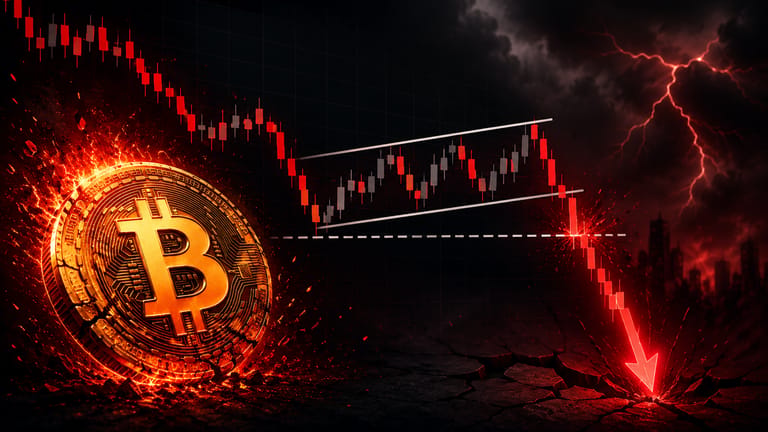 Bitcoin z medvědí vlajky strmě padá na 60 000 USD