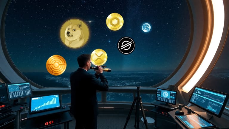 Dogecoin, Ripple, MTAUR, Stellar & Chainlink: 4 mince připravené k růstu