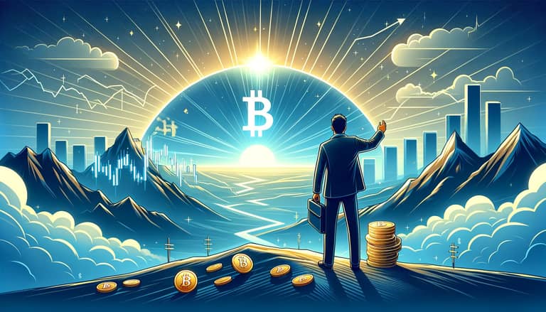 investor vyhlíži bitcoin