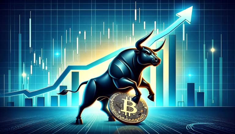 Graf Bitcoinu s býkem