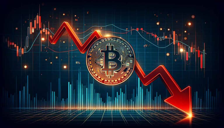 bitcoin pád graf dalle