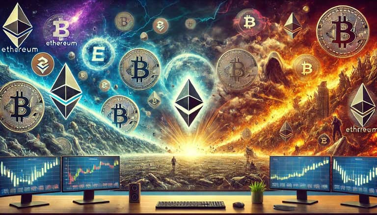 altcoiny, eth, btc, počítače, endgame
