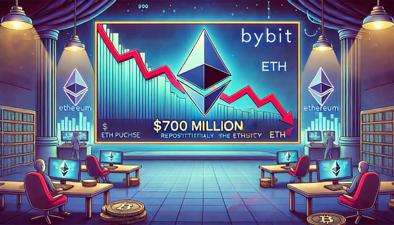 Ethereum klesá navzdory obřímu nákupu od Bybitu za 700 milionů USD