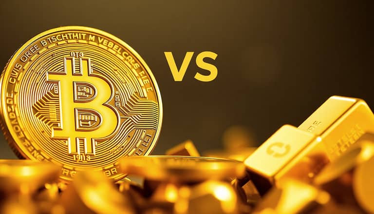 bitcoin vs zlato poměr za 2025