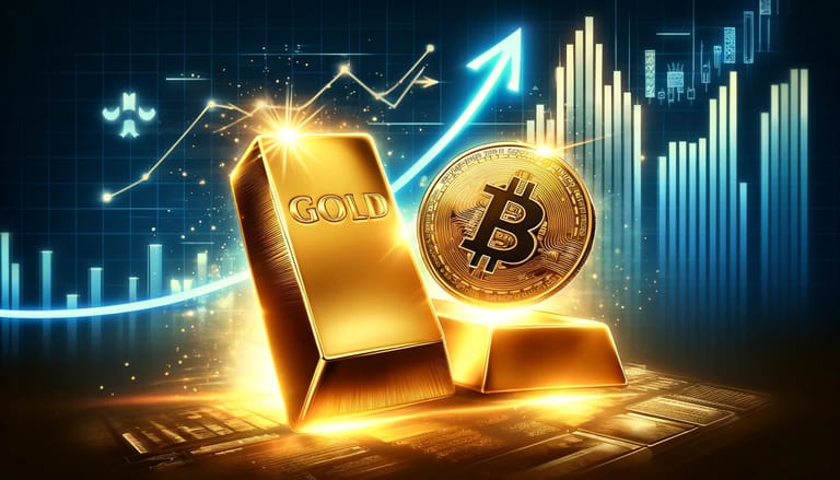 Zlato a bitcoin rostou na ceně.