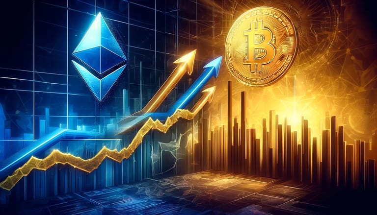 Bitcoin Ethereum rostou