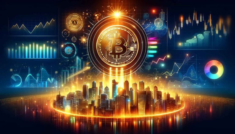 Bitcoin, optimismus, růst, město