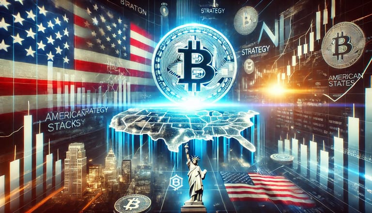 usa vlajka bitcoin akcie dalle